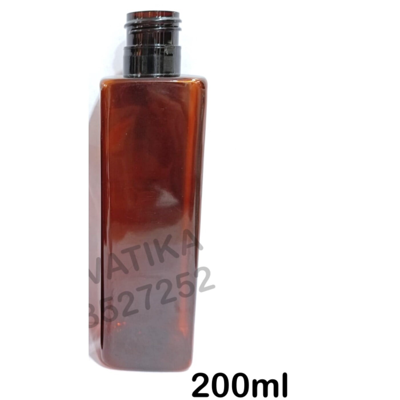 Premium 200ml Amber Square PET Bottle for Cosmetics and Food Grade